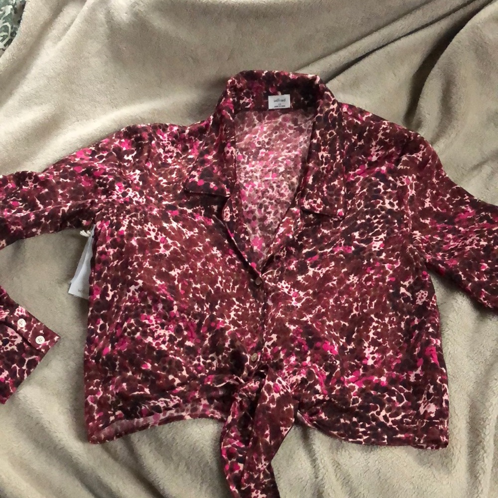 Silky collared shirt by Wilfred (Aritzia)